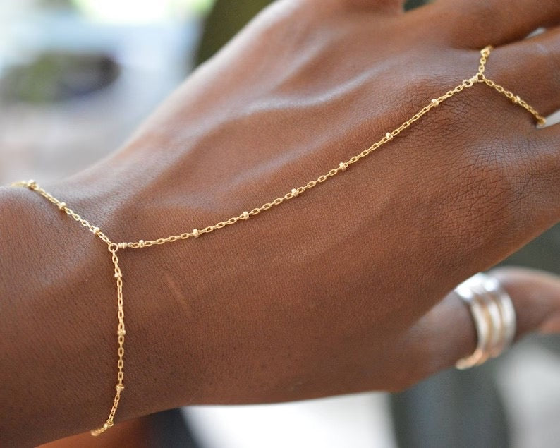 Delicate Hand Chain Bracelet