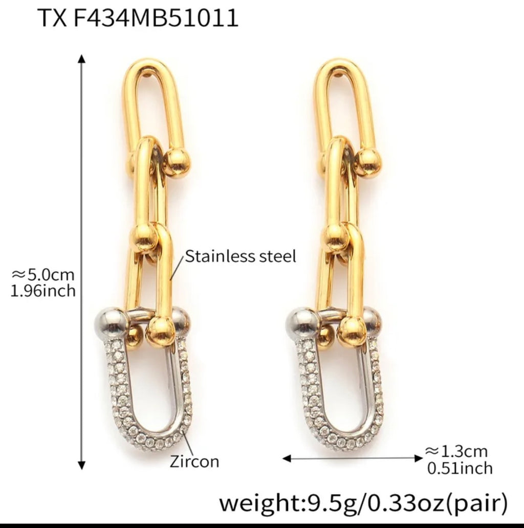Paperclip Drop Earrings
