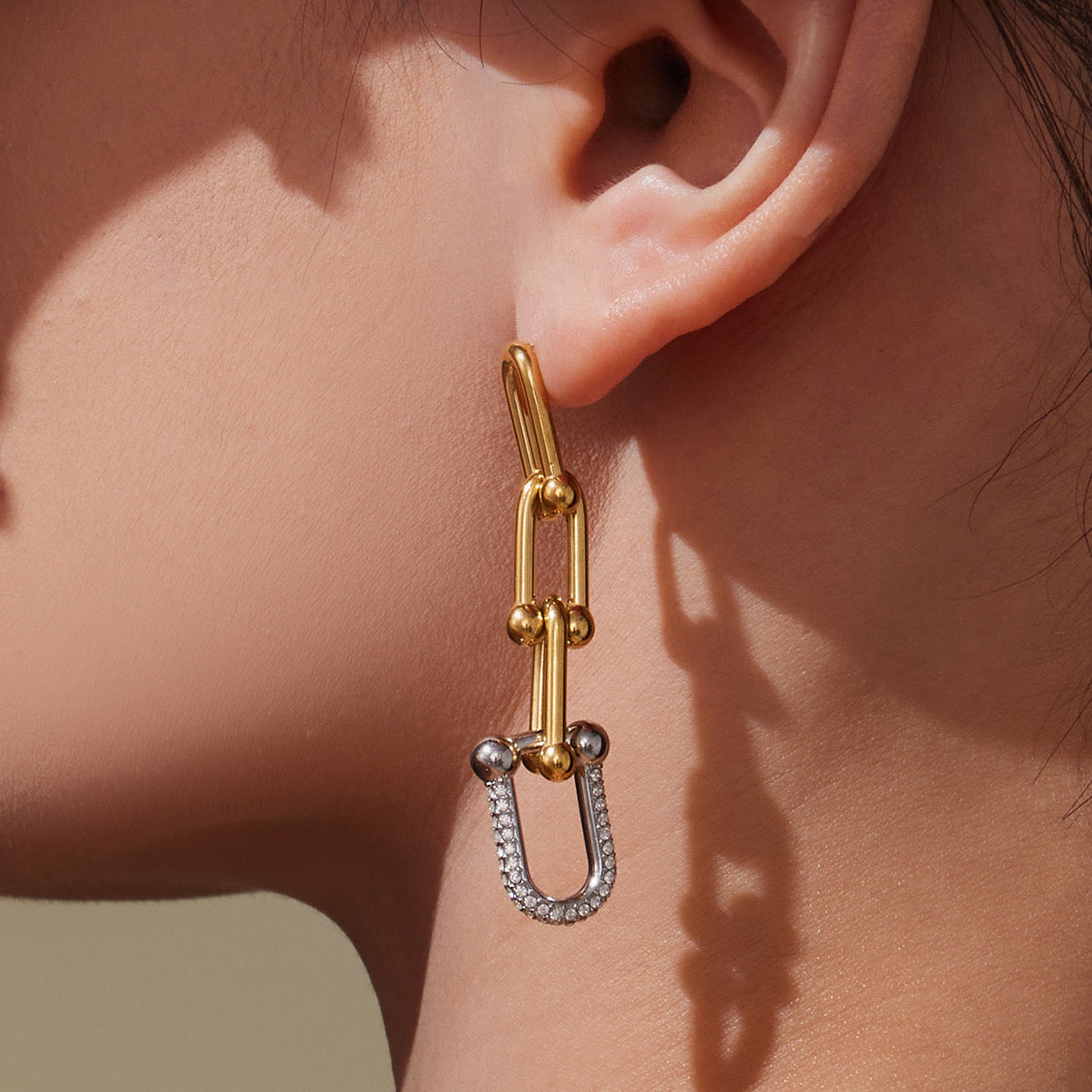 Paperclip Drop Earrings