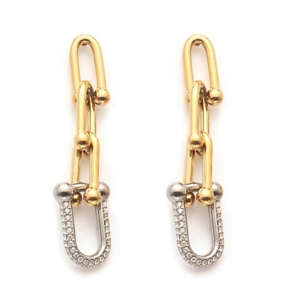 Paperclip Drop Earrings